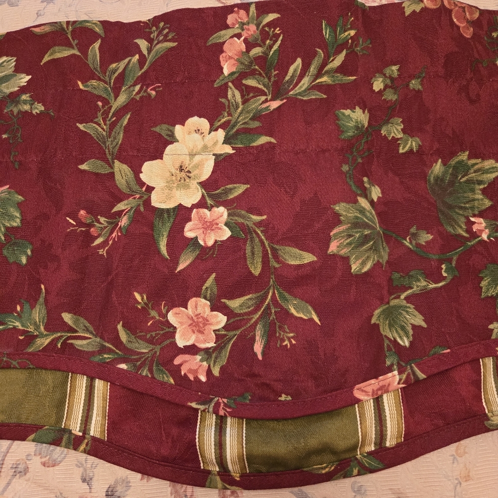 Waverly Valances Vintage Double Scalloped Chianti Cabernet Lot Of 5